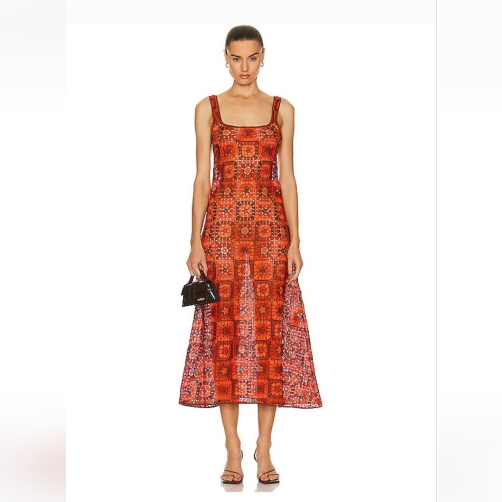 Johanna Ortiz Crochet Midi Dress
